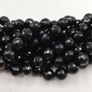 4mm 6mm 8mm 10mm 12mm 14mm <span class=keywords><strong>perline</strong></span> rotonde sfaccettate in onice nero per la creazione di gioielli <span class=keywords><strong>15</strong></span> "filo - Product Image 4