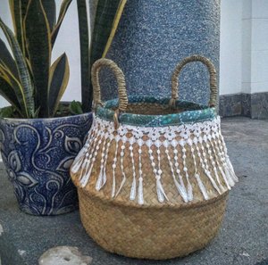 Vietnam Factory Vintage Seagrass Belly Basket - Seagrass Woven <b>Storage</b> Bin for Home Hotel <b>storage</b> basket use - Product Image 3