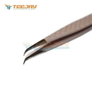 Pinzas para extensión de pestañas, pinzas con recubrimiento de polvo rosa, 4mm, Luna curvada, Punta ultrafina, perfecta para aislar y recoger pestañas - Product Image 4