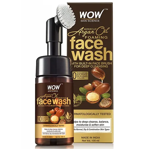 Óleo facial de argan wow para ciência da pele, óleo de argan com 100ml para lavagem de pele brilhante