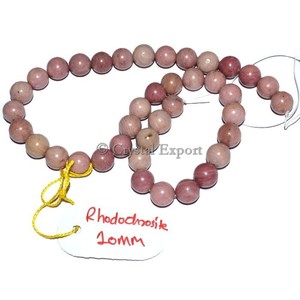 Natural Rhodochrosite 10mm Round Beads Strands Multi-color Options From Gujarat for <b>Bracelet</b> Making Jewelry - Product Image 1