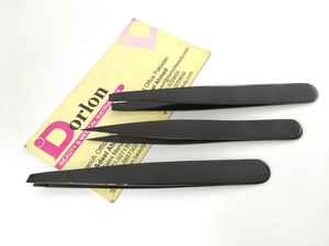 Ensemble de pincettes à sourcils Plasma noir pince à épiler en acier inoxydable antistatique durable - Product Image 3