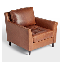 Canapé modulaire Chesterfield contemporain Blue Ocean à trois places en velours avec pieds en acier inoxydable pour la maison
