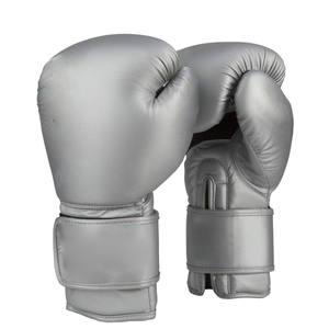 Boxe en cuir de qualité supérieure, série or et argent, gants d'entraînement, poinçonnage Muay thaï - Product Image 1