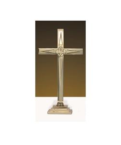 BRASS HOLY ALTAR CROSS FULL ENGRAVED CHURCH SUPPLIES - Product Image 5