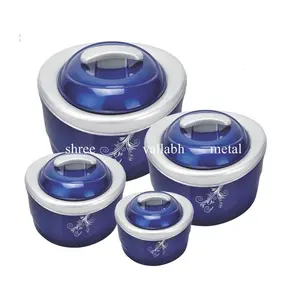 High quality shoe-shaped silver ingot 4pcs portable food warmer casserole with good moral hot selling and colorful choice with