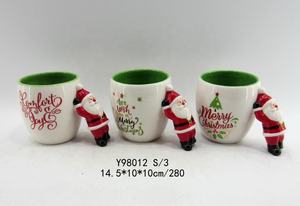 De cerámica <span class=keywords><strong>coffeee</strong></span> tazas con muñeco de nieve manejar - Product Image 2