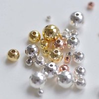 2mm à 10mm 925 Sterling Silver Round Seamless Balls Beads Hollow Drilled Jewelry Findings Factory Supplier 3mm, 4mm, 6mm, 8mm