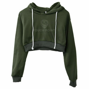 Sudadera con capucha para mujer, con logotipo personalizado, de algodón, liso, con cuello redondo, venta al por mayor - Product Image 4
