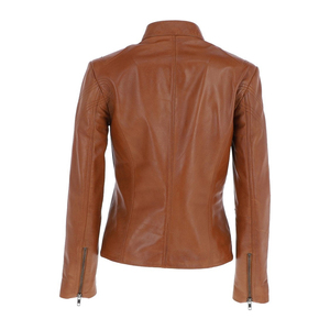 แจ็กเก็ตหนังแฟชั่นสำหรับผู้หญิงแบบพรีเมียมเสื้อโค้ทสำหรับนักขี่จักรยานมีสไตล์แจ๊กเก็ตหนังแท้แฟชั่นสำหรับฤดูหนาวและชุดลำลอง - Product Image 2