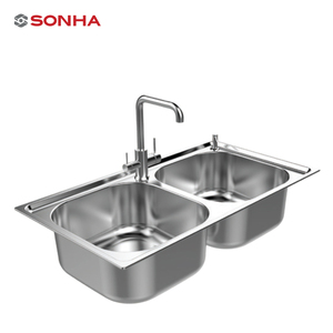 Traditional <b>Kitchen</b> <b>Sink</b> by Stainless Steel Double Bowl Made in Viet Nam Brand - Product Image 1