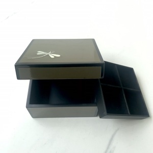 Handmade glossy lacquer <b>wooden</b> <b>box</b> with olive color wholesale price from Vietnam - Product Image 5