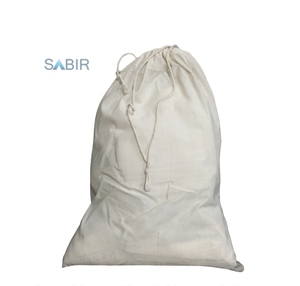 Sac à provisions en toile de coton personnalisé, vente en gros, blanc, couleur naturelle, petite mousseline, sac à linge - Product Image 1