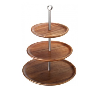 Soporte de pastel de madera hecho a mano de calidad premium de lujo, parte superior cuadrada, diseño elegante, exhibición de postre simple, soporte de pastel de Venta caliente - Product Image 2