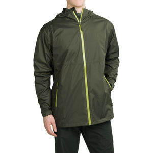 Haute qualité Slim toile hommes grande taille veste de pluie tricoté sur mesure pour le printemps randonnée imperméable réversible à capuche tissé pour - Product Image 2