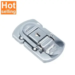 ODM medical cabinet box case locks with HC220 polished zinc metal hinge latch lock hardware hot-selling hot portable tension
