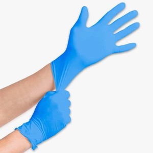 Blue Dental Nitrile Food Grade Dust Free Disposable Gloves, <span class=keywords><strong>S</strong></span>, M, L Sizes - Product Image 1