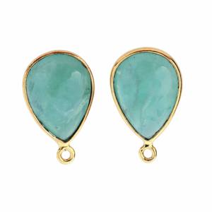 Collier pendentif fin en argent Sterling 925 de haute qualité 12x16mm poire goutte Briolette Amazonite naturelle pierres précieuses lunette breloques - Product Image 3