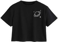 Haut court décontracté personnalisé pour femme, coupe ample, col rond, manches courtes, couleur unie, en jersey 100 % coton écologique, avec logo, idéal pour l'été – Vente en gros