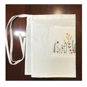 Tablier de cuisine en coton de haute qualité avec broderie de fleurs, pour Bar, maison, Restaurant, cadeaux, vente en gros - Product Image 2