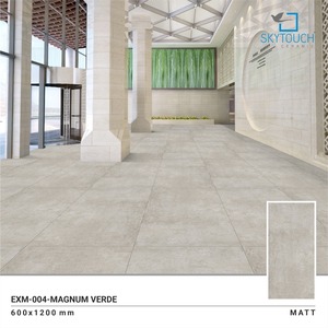 กระเบื้องปูพื้นพอร์ซเลนสไตล์เรโทร600x1200ดีไซน์ทันสมัยเนื้อหินอ่อนสีเทาอ่อนไม่ลื่นสำหรับใช้ในอุตสาหกรรมในร่ม - Product Image 2