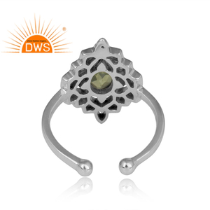 Boho Style <b>925</b> <b>Silver</b> Glossy Peridot Gemstone Women <b>Ring</b> Oxidized Jewelry Supplier Classic Collection - Product Image 4
