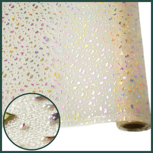 Mới Ra Mắt 100% <span class=keywords><strong>Polyester</strong></span> Plain Nhuộm Lưới Vải Nhựa Nhỏ Giọt Lưới Vải Cho Giày Và Váy Cưới - Product Image 3