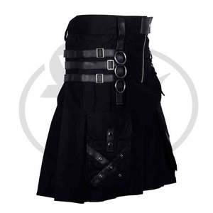 Hecho a medida híbrido moderno Denim negro Wallace falda escocesa Tartan - Product Image 1