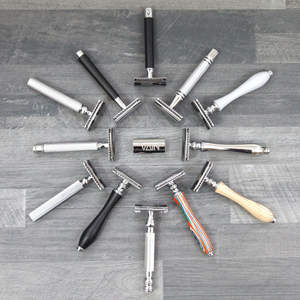 Double <b>Edge</b> Safety Razor Gunmetal Stainless Barber Salon Handle Shaver Long Handle Shaving Styling Beard Double <b>Edge</b> Safety - Product Image 3