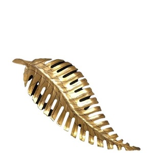 Petite feuille DESIGN empilable pour décoration de jardin, métal laiton de haute qualité, fleur fabriquée - Product Image 2