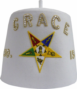 Tabliers maçonniques bleus brodés à la main de laine de Regalia avec la taille adaptée aux besoins du client - Product Image 2