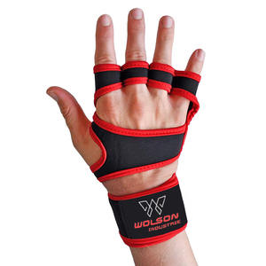 Logotipo personalizable Correa neutra Soporte de muñeca Guantes de entrenamiento deportivo Unisex Hombres Fitness Gimnasio Guantes hechos de silicona duradera - Product Image 5