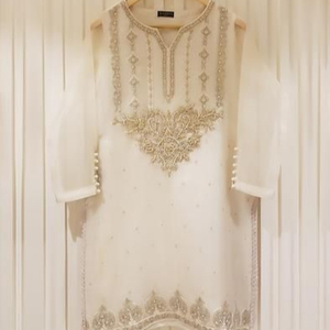 -ELEGANT & BEAUTIFUL--KURTA WITH <b>PANT</b> FOR Party-wear-dress with Beautiful--applique work for Party/ Wedding =2021. - Product Image 1