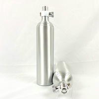 Cilindro de Gas CO2 de Alta Presión de Aluminio de 1.0L DCEC Taiwán para Acuario, Sin Válvula