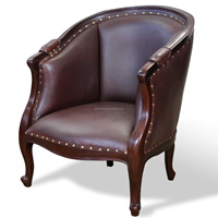 Fauteuil colonial classique moderne pour le salon Chaise de loisirs en bois massif avec velours et cuir au design antique Caractéristiques modulaires