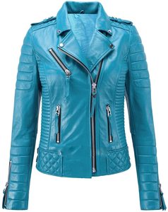 Chaqueta de cuero personalizada para mujer, chaquetas de alta calidad, a la moda, invierno, 2023 - Product Image 1