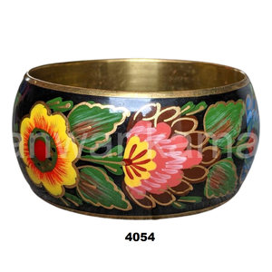 Bracelet en laiton multicolore à fleurs, 5 pièces - Product Image 1