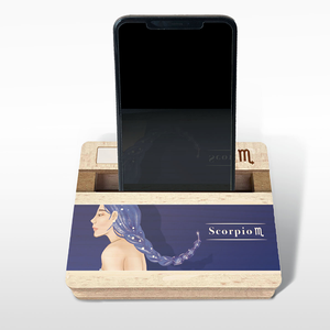 Soporte para Teléfono con Difusor de Aroma y Amplificador, Diseño de Madera con Signo Zodiacal Escorpio - Product Image 2