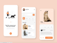 Top Notch E-Commerce Pet Shop App Meilleure conception d'application de soins mobiles pour animaux de compagnie pour la version Internet