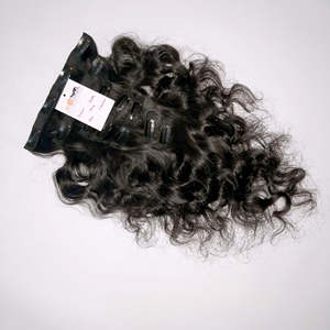 Extensions de cheveux naturels péruviens avec clips, 1 pièce, prix de gros, en vrac, extensions de cheveux russes, tissage en lot, doux et soyeux - Product Image 4