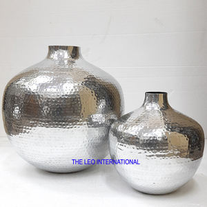 Florero decorativo de color plateado Metal de aluminio Diseño de alta calidad Escritorio Fancy Classic Modern Flower Vase - Product Image 6