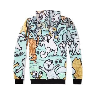 เสื้อสวมหัวเสื้อฮู้ดกันหนาวลายการ์ตูนยูนิเซ็กส์เสื้อฮู้ดพิมพ์ลายขนแกะแบบซับลิเมชันออกแบบได้ตามต้องการ - Product Image 2