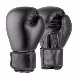 Gants de boxe en cuir mixte avec Support de poignet, couleur noire, 8oz, 10oz, 12oz, 14oz, 16oz, vente en gros, OEM - Product Image 1