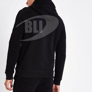 Sudadera con capucha y cremallera personalizada para hombre, 100% poliéster, forro polar grueso, chándal de gimnasio personalizable - Product Image 6