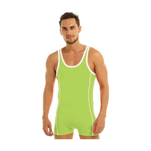 ชุดรัดรูปสำหรับนักมวยปล้ำแบบยูนิเซ็กซ์ พิมพ์ลายโลโก้ตามสั่ง ด้วยเทคนิคการพิมพ์แบบซับลิเมชั่นเต็มตัว  รุ่นเสื้อกล้ามสำหรับศิลปะการต่อสู้ - Product Image 5