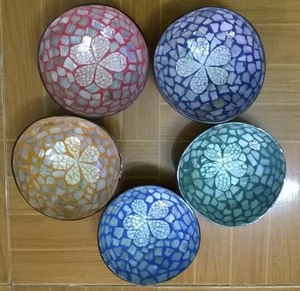 Ms. Laura Decorative Lacquer Coconuts Bowls for Home Decoration - Product Image 5