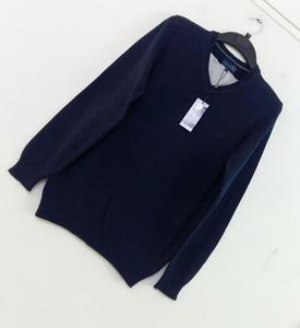 เสื้อสวมหัวคอวีแขนยาวสำหรับผู้ชายผ้าโพลีเอสเตอร์/ ผ้าฝ้ายผสมโพลีเอสเตอร์กันหดสำหรับนักธุรกิจ - Product Image 1