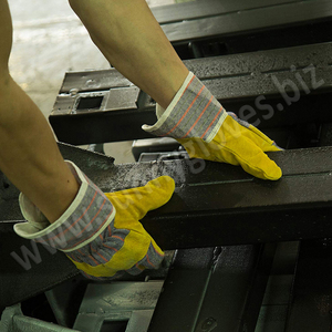 Cowhide spilt heavy duty industrial safety <b>driver</b> working leather welding <b>gloves</b> - Product Image 4