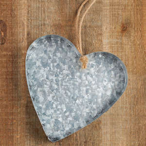 Galvanized <b>Heart</b> Hanging <b>Heart</b> Shape Christmas Hanging Metal <b>Heart</b> Shaped Home Hanging Galvanized - Product Image 1
