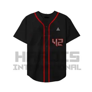 Uniforme de béisbol transpirable de alta calidad Uniforme de béisbol de manga corta Uniforme de béisbol a granel - Product Image 1